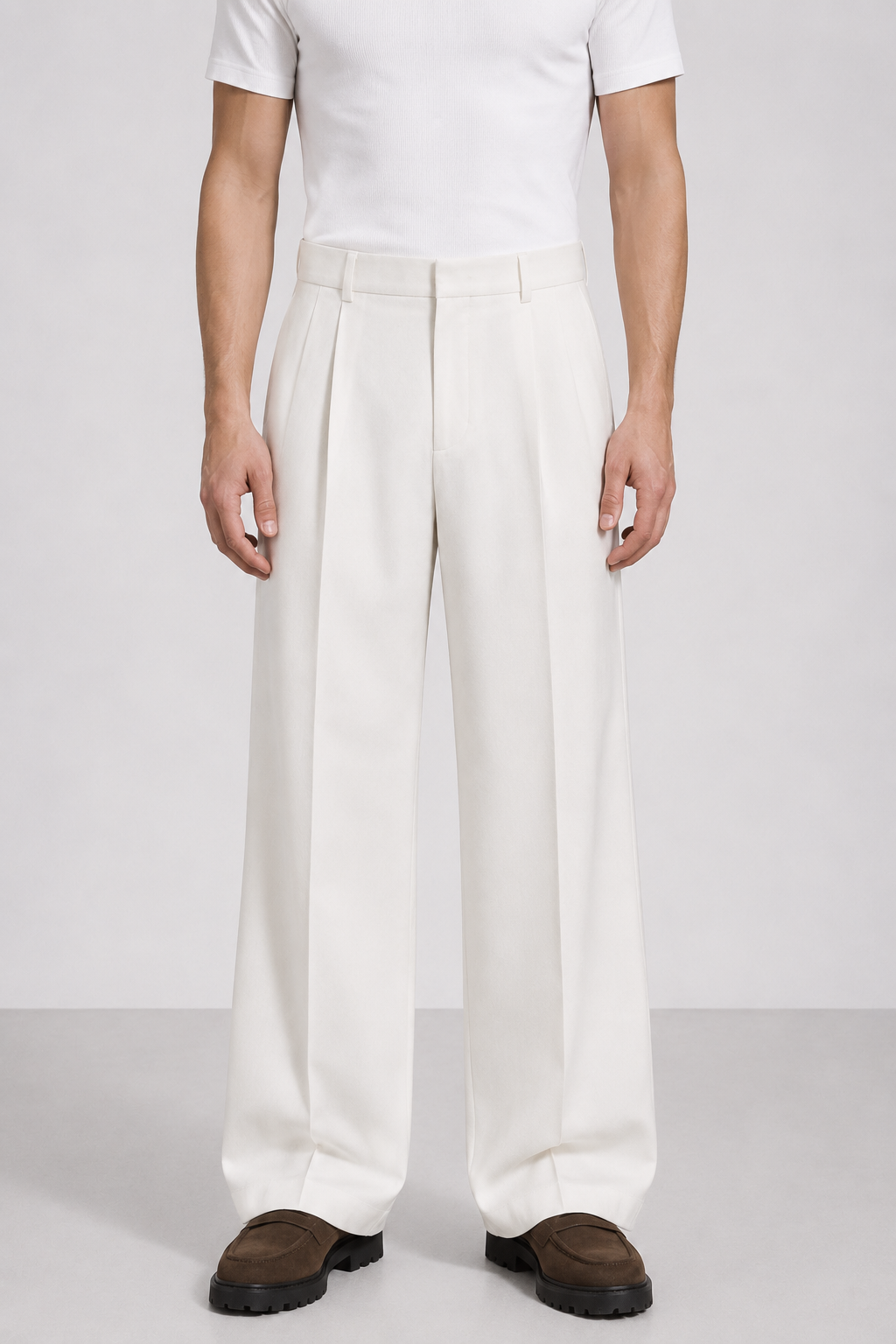 Pantalone Roma Bianco fondo 25 cm