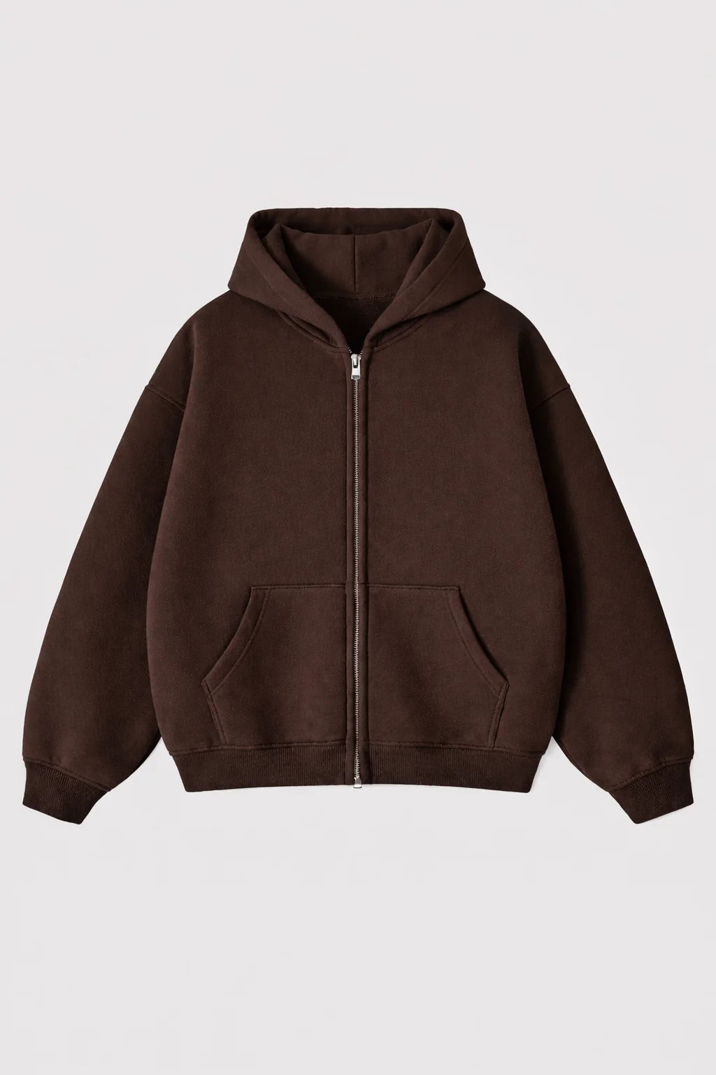 Felpa Zip MARRONE