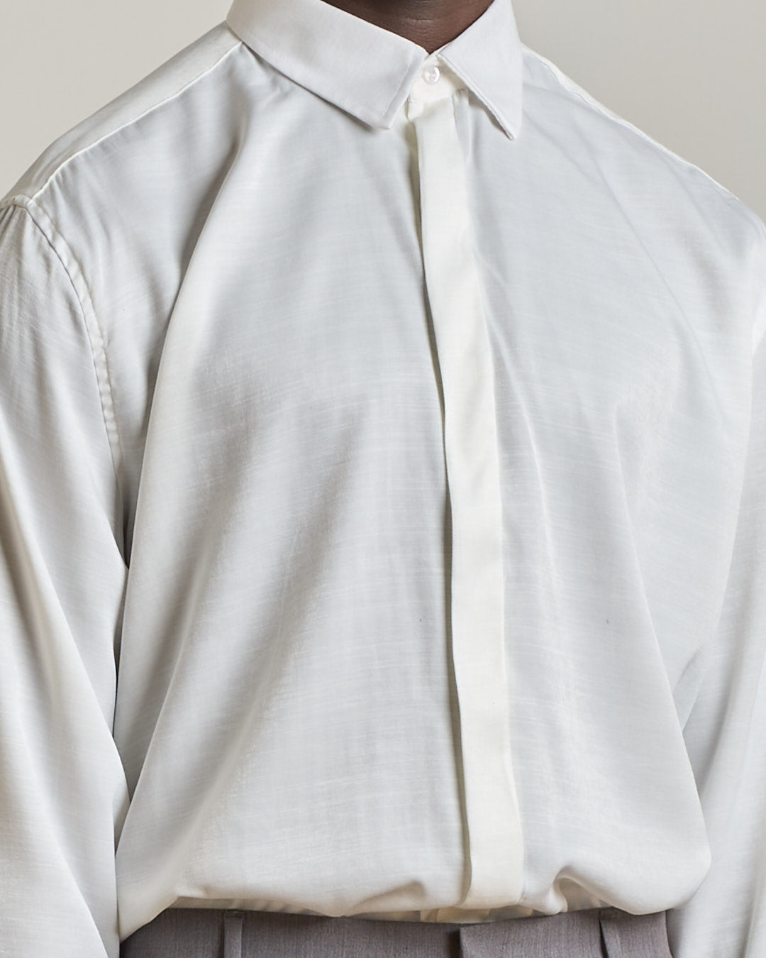 Camicia Effetto Seta Bianca