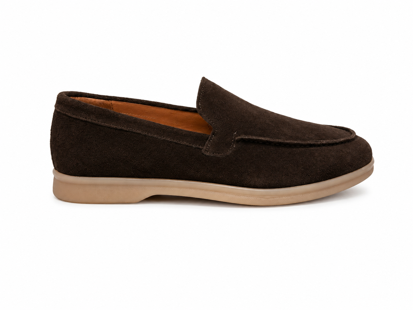 Mocassino In Camoscio Marrone