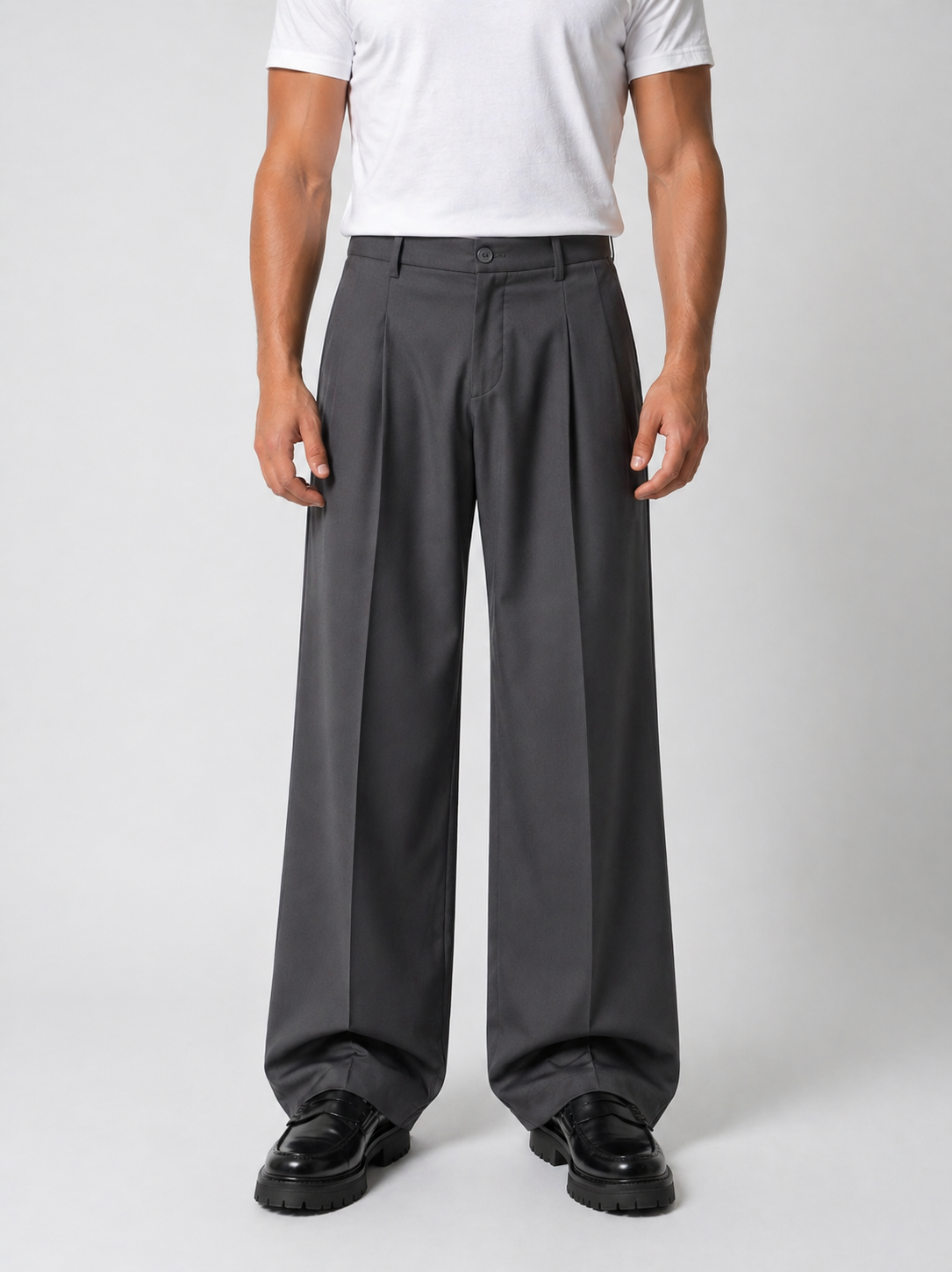 Pantalone Paris Grigio Fondo 26 Cm