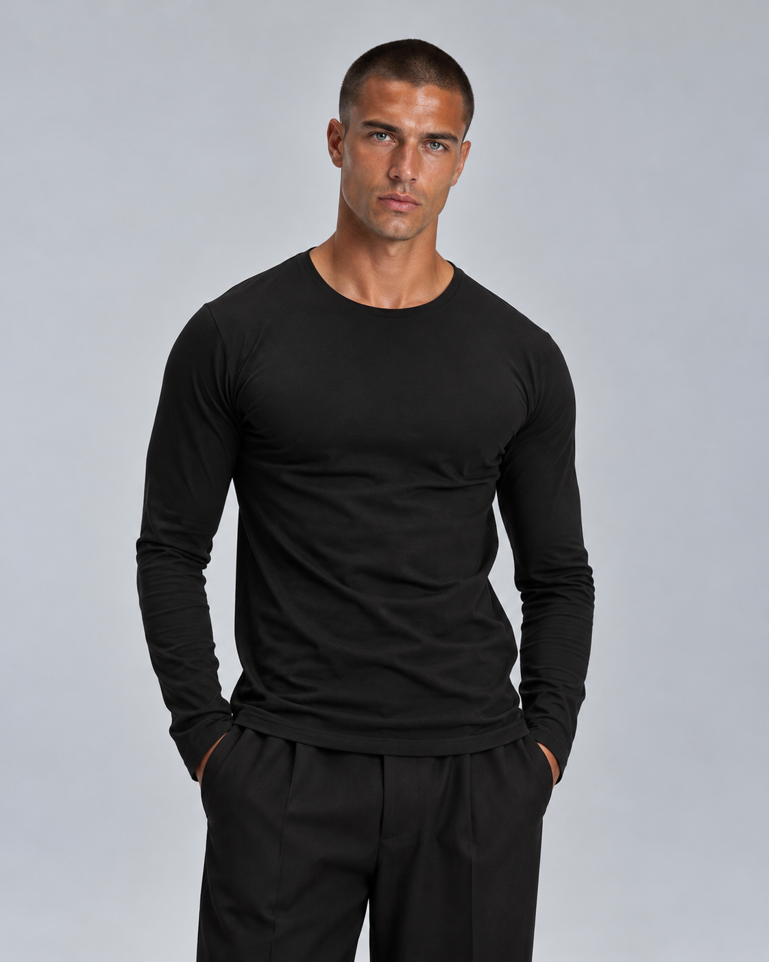 Longsleeve Slim Fit Nera