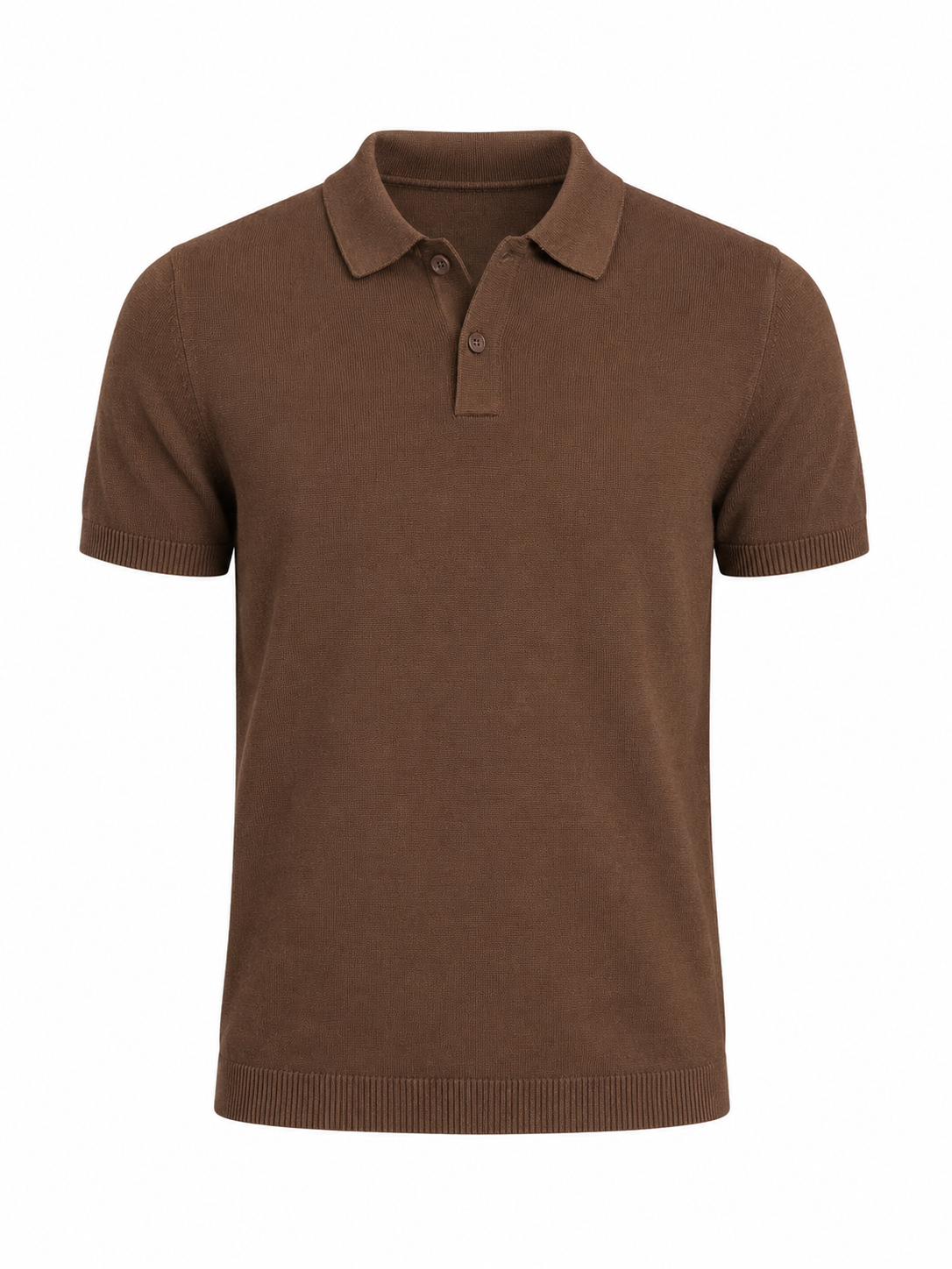 Polo 2 Bottoni Classic Marrone