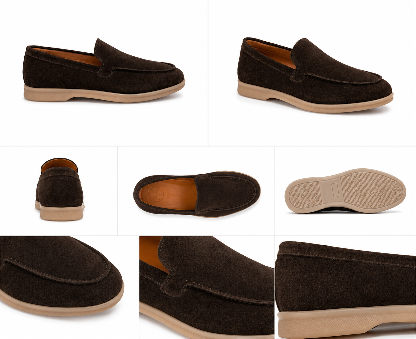 Mocassino In Camoscio Marrone