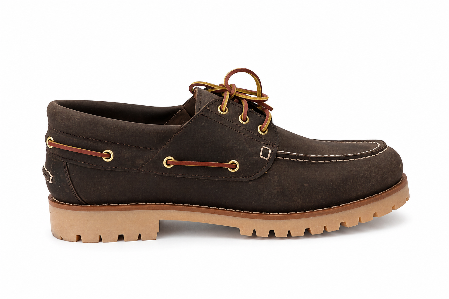 Mocassino In Pelle Casual Testa Di Moro