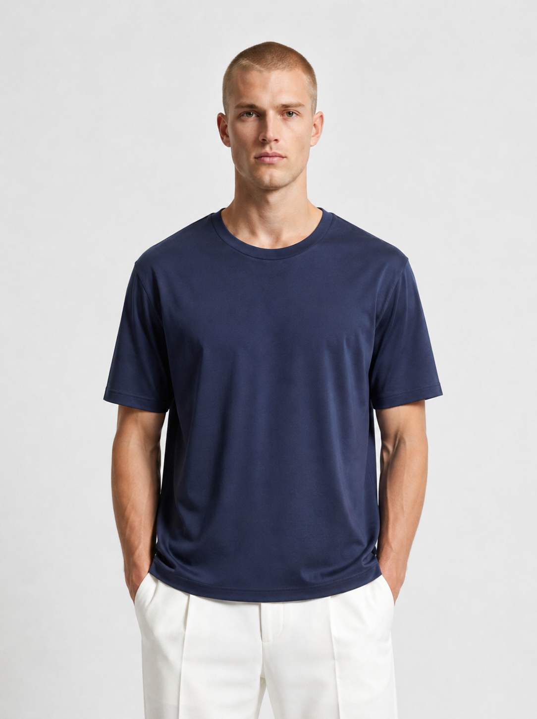 T-shirt Filo Di Scozia Blu