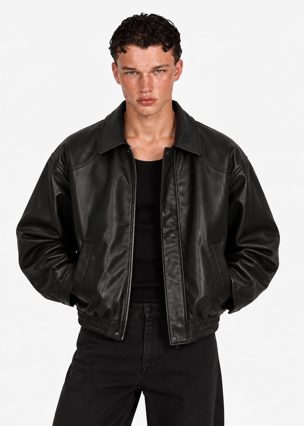 Leather Bomber Jacket