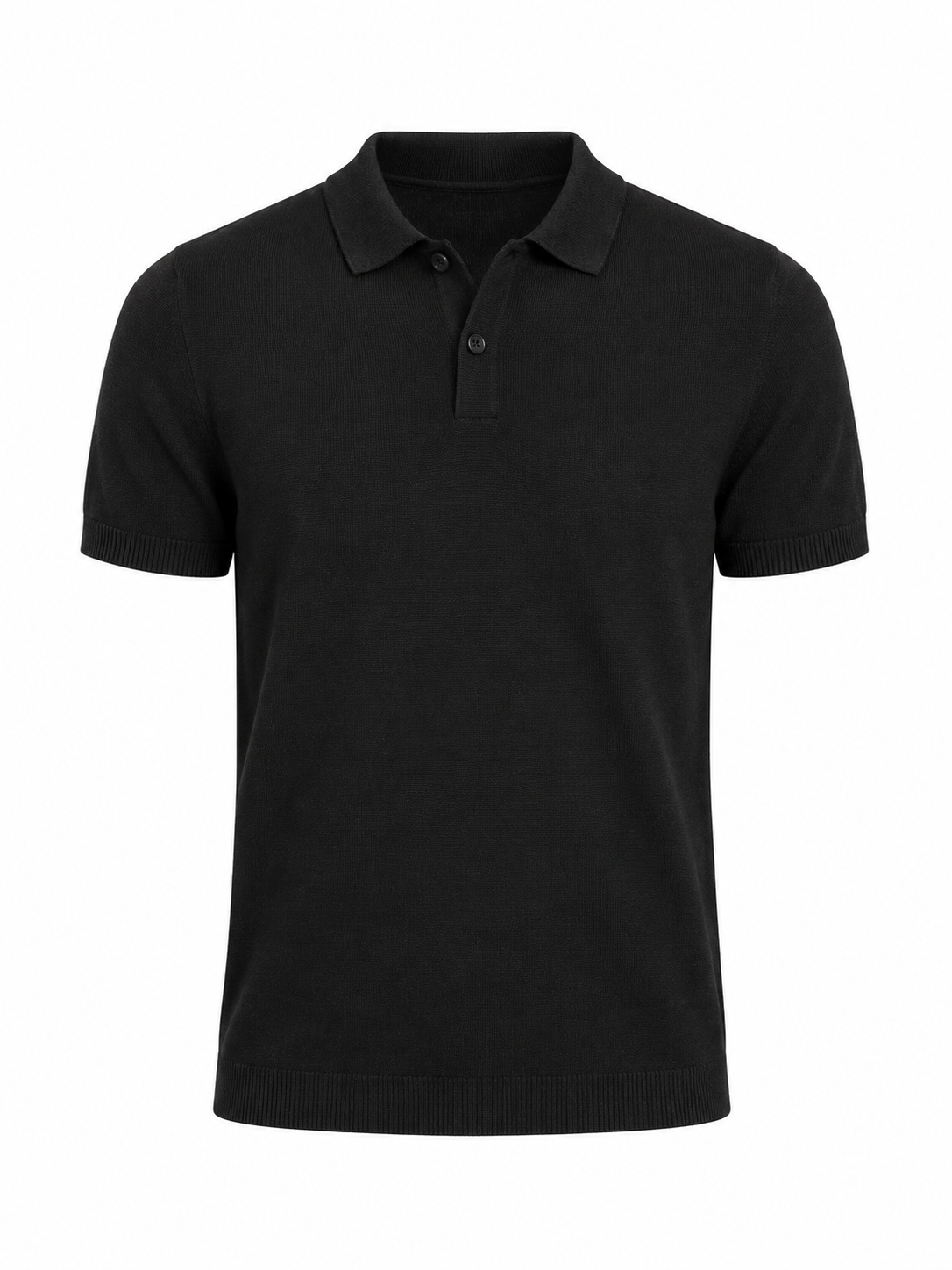Polo 2 Bottoni Classic Nera