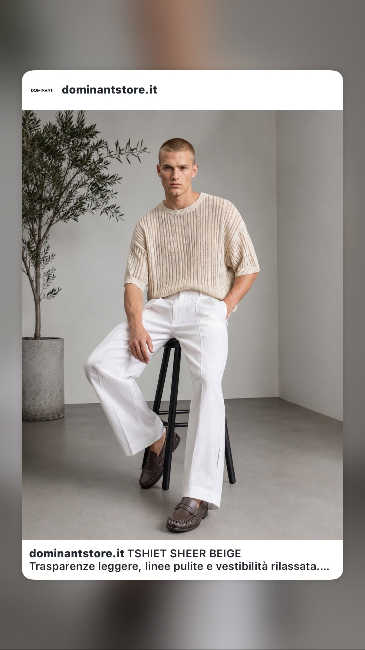 T-shirt SHEER Beige