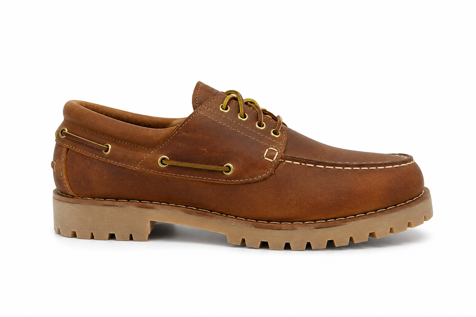 Mocassino In Pelle Casual Cuoio