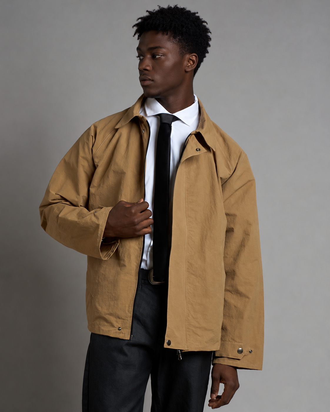 Giacca Trench in cotone Nylon