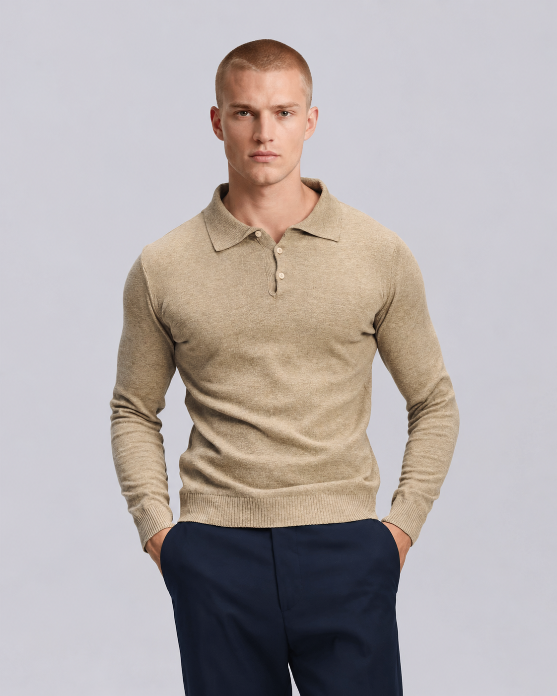 Polo 3 Bottoni Beige