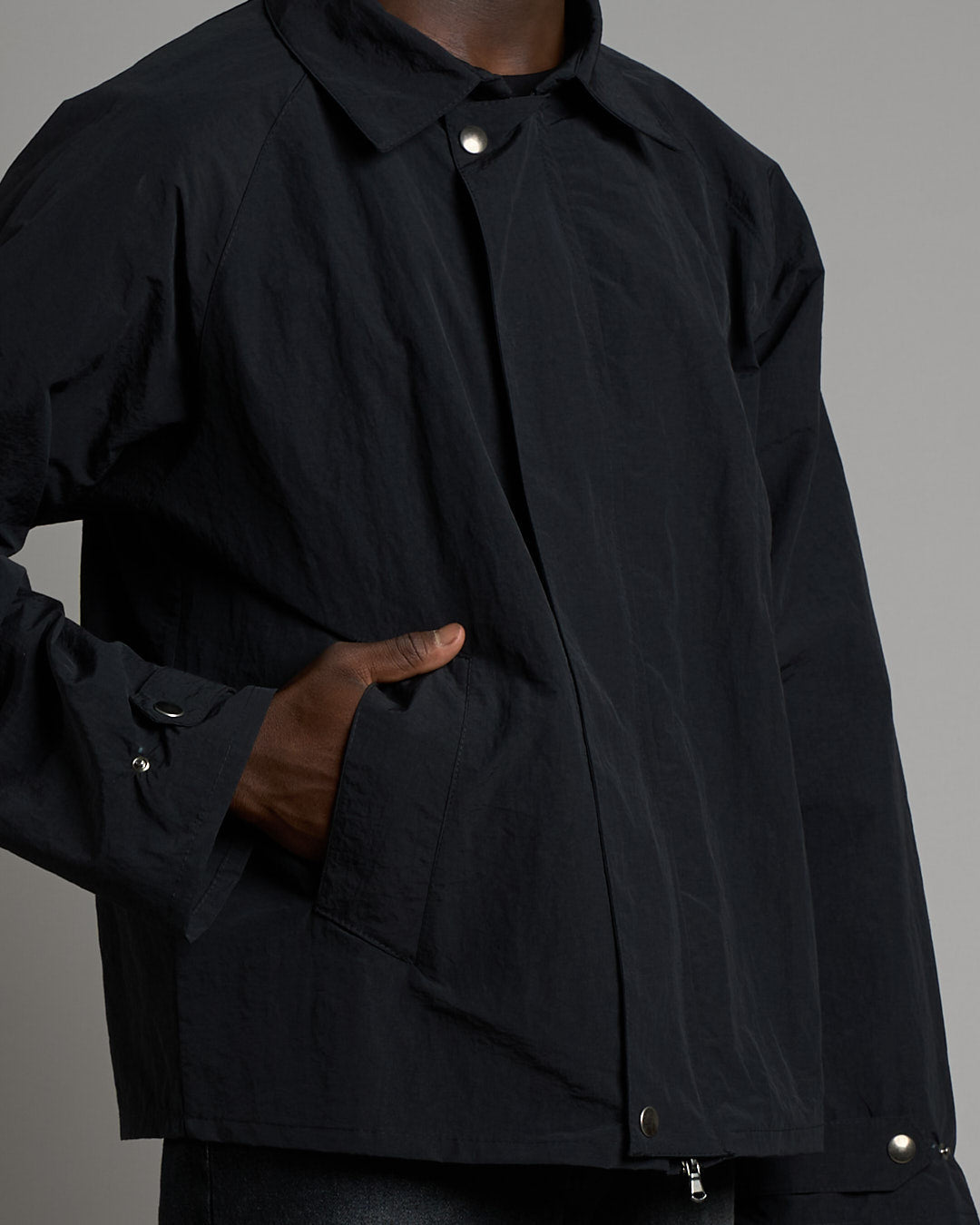 Giacca Trench in Cotone Nylon