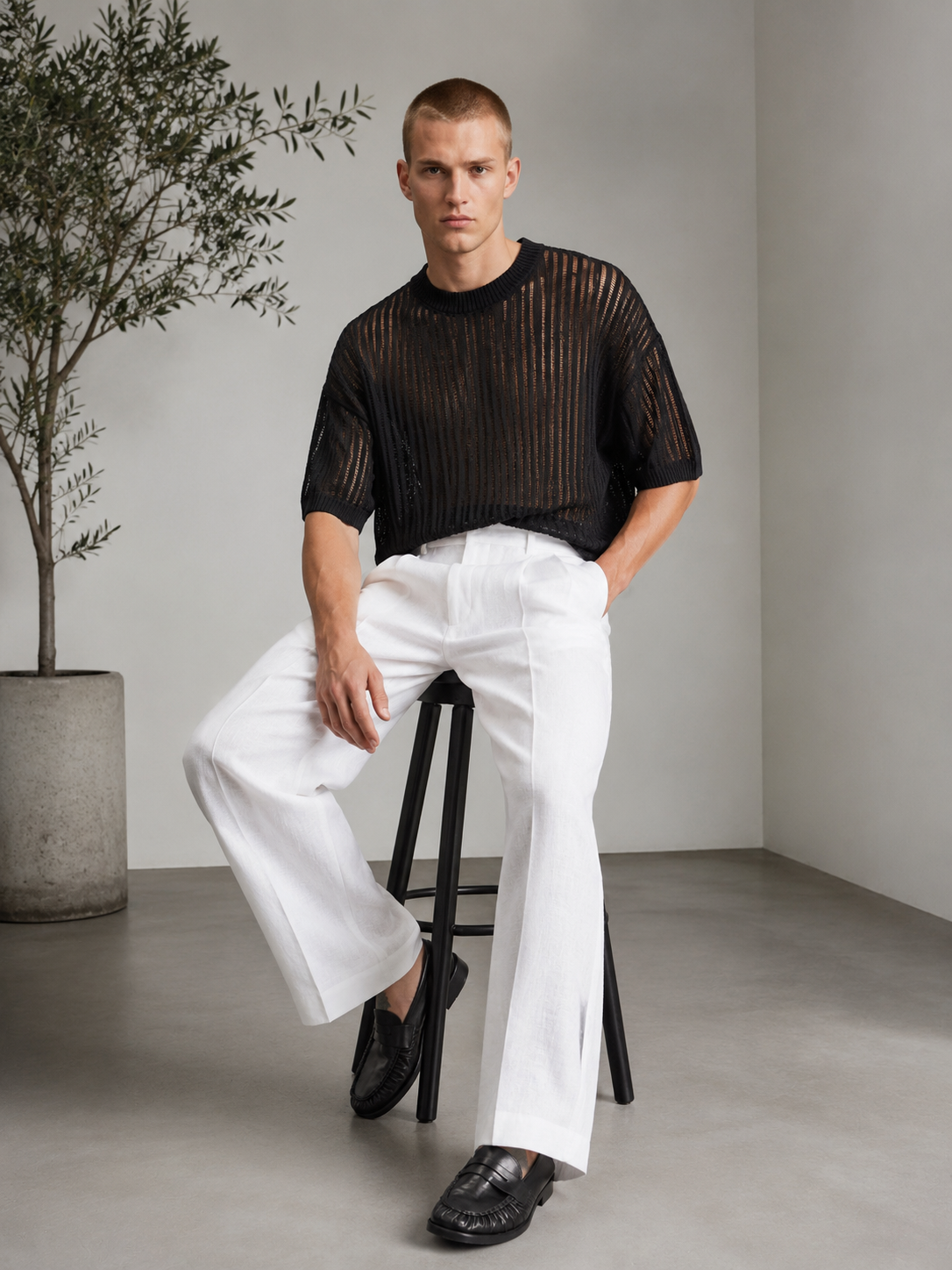 T-shirt SHEER nera