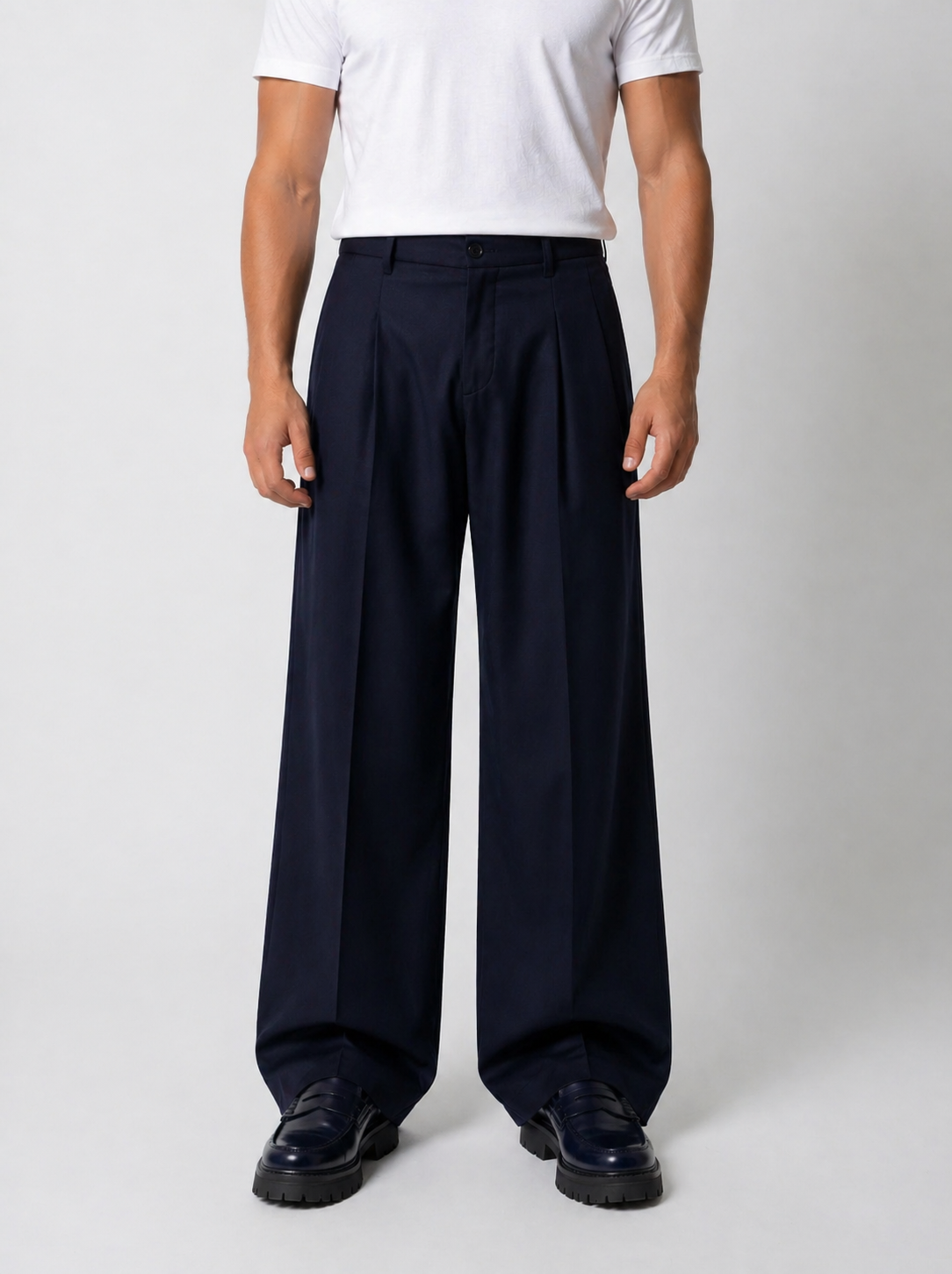 Pantalone Paris Blu Fondo 26 Cm