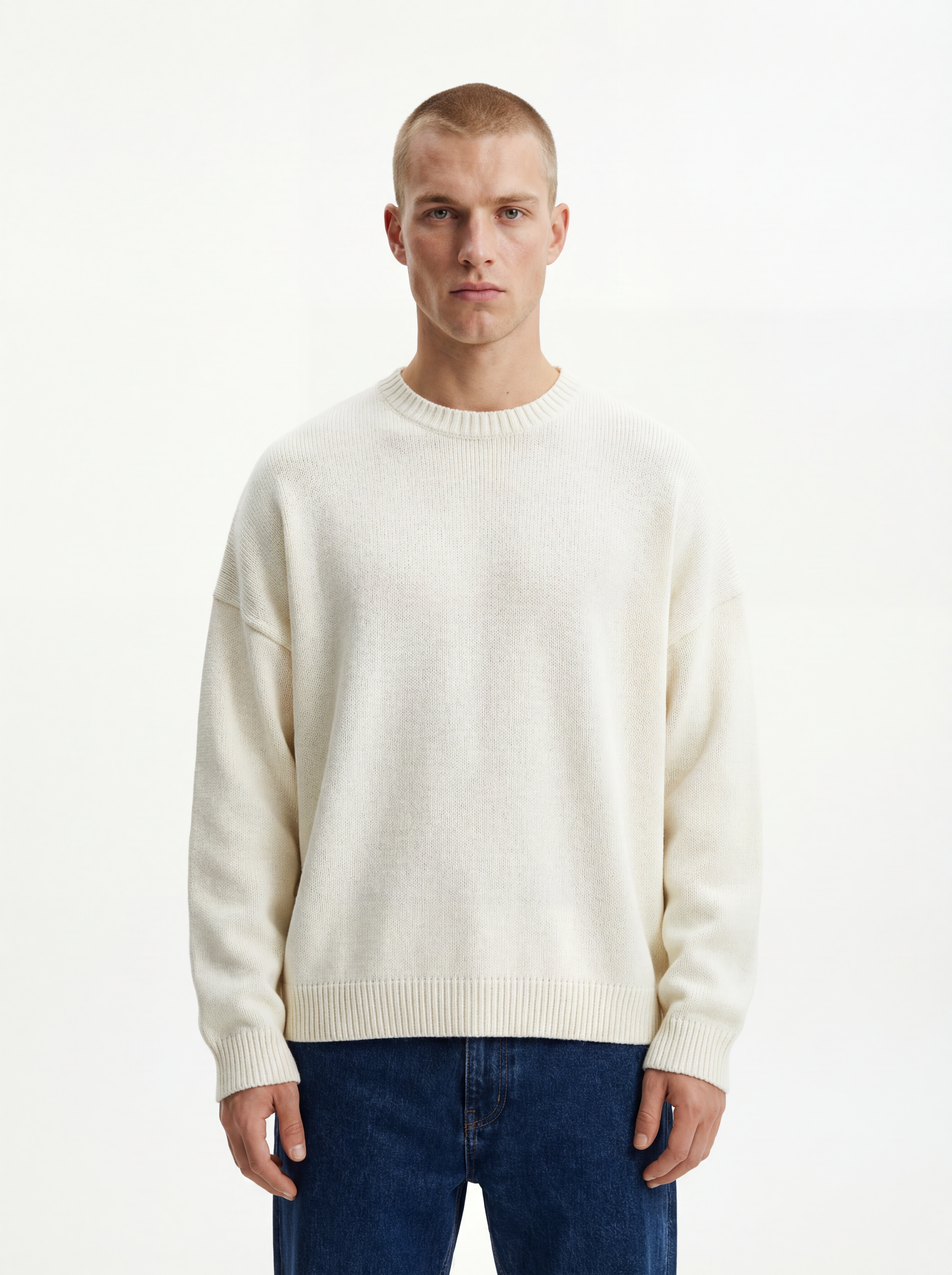 Pullover Pablo Crop Over Bianco