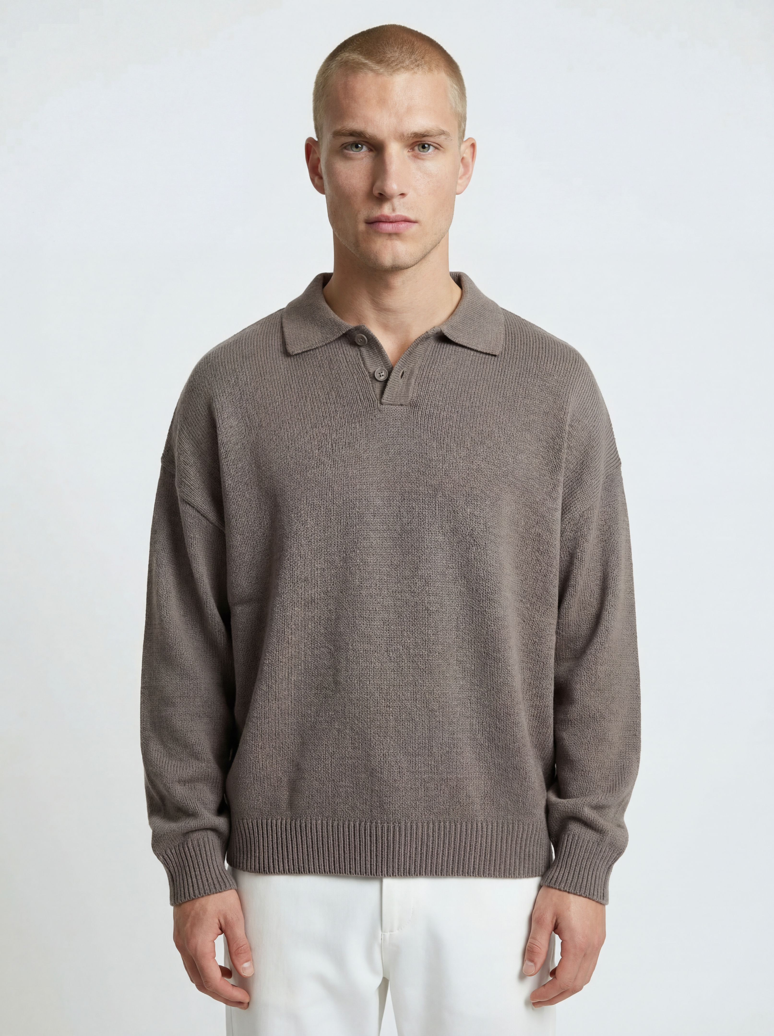 Polo Anima Crop Over Tortora