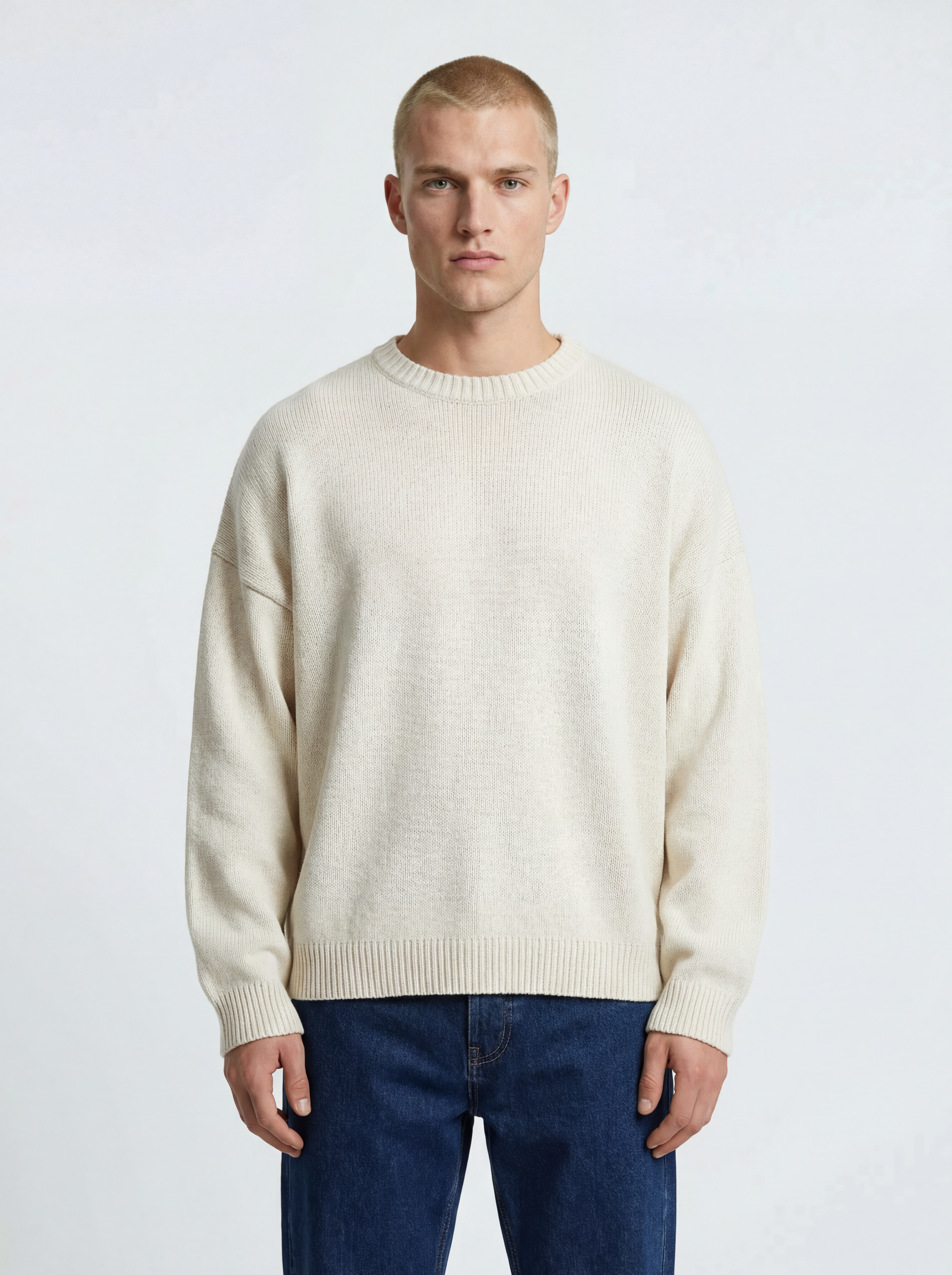 Pullover Pablo Crop Over Beige