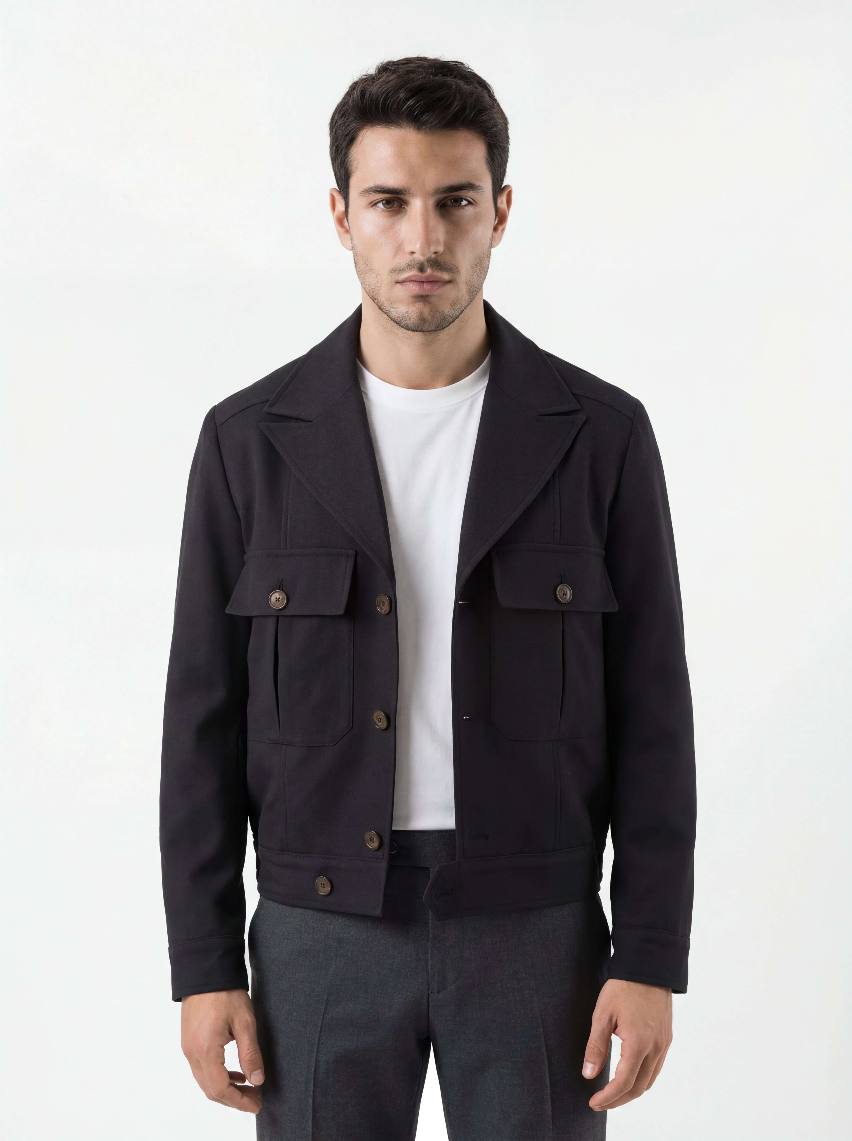 Jacket Crop Otone nera