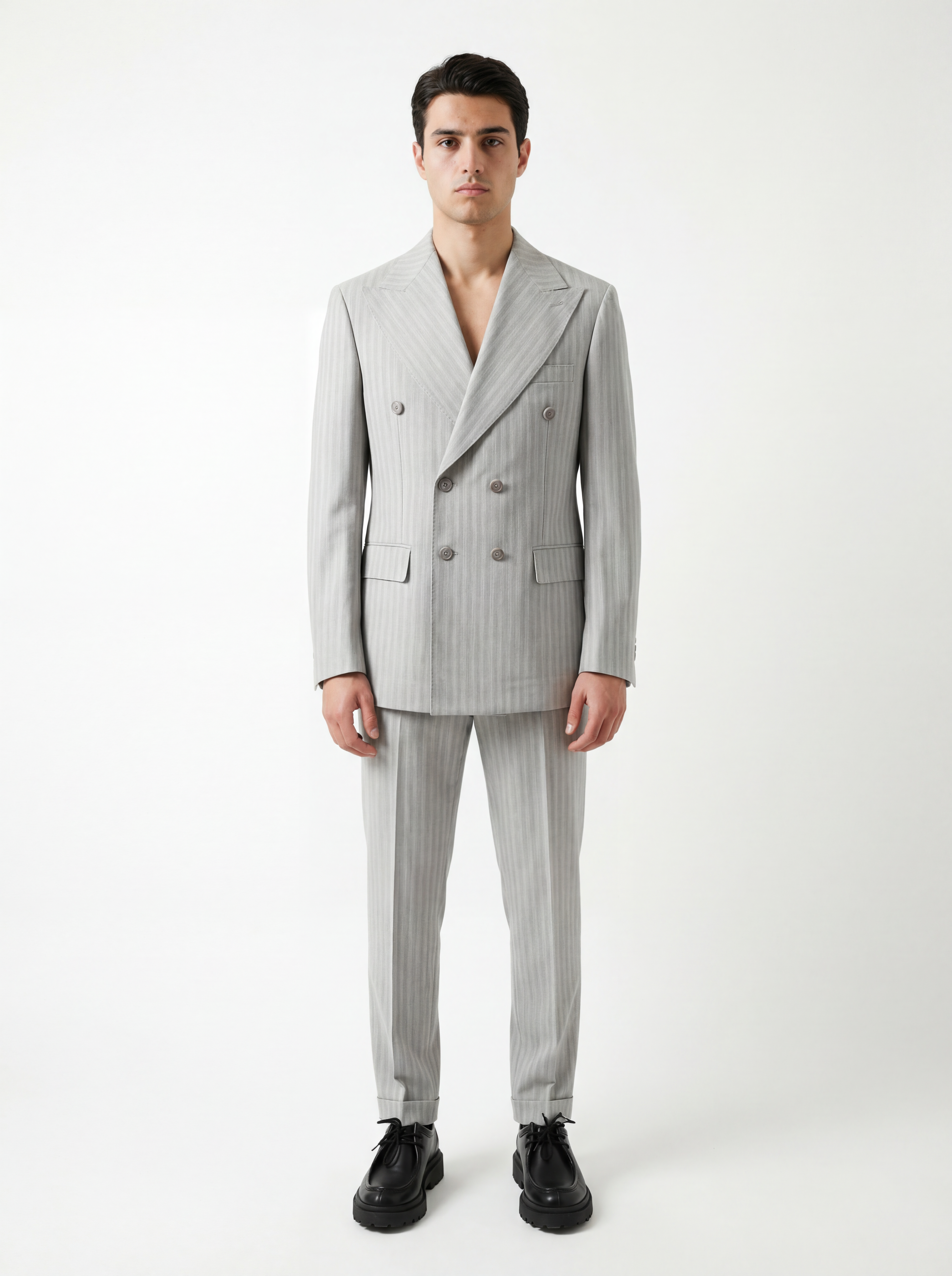 Abito Solaro Grigio Doppiopetto