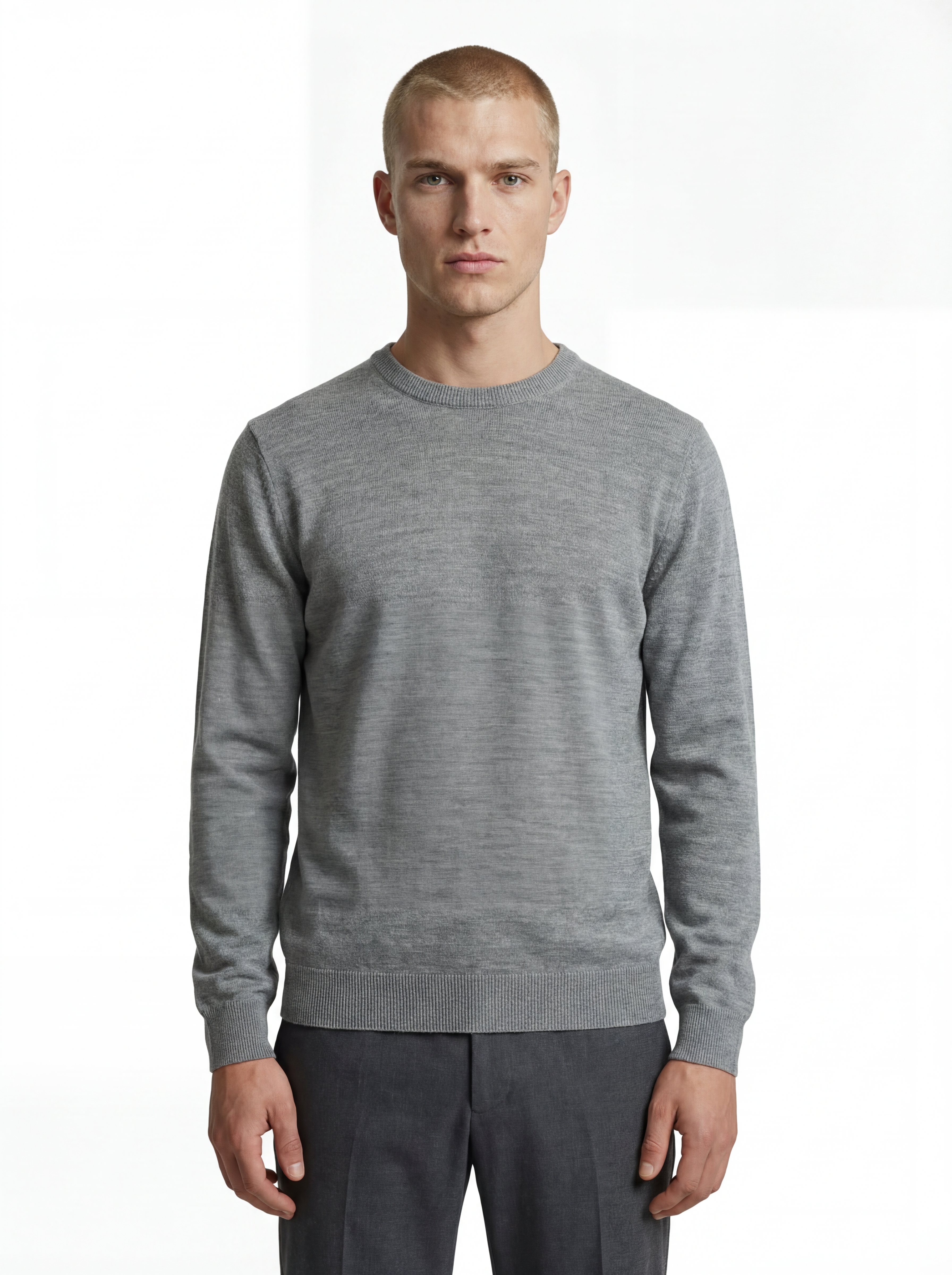 Pullover Girocollo Sartoriale Grigio